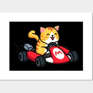 Purrfect Karting Adventure: Cat Karting Extravaganza Posters and Art